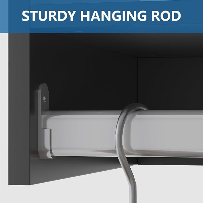 Medium Double Hanging Closet Unit, Modular Closet System, Wood Closet System - Image 4