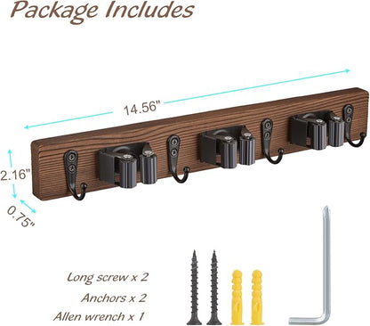 2 Pack Mop Broom Holder Wall Mount - Image 6