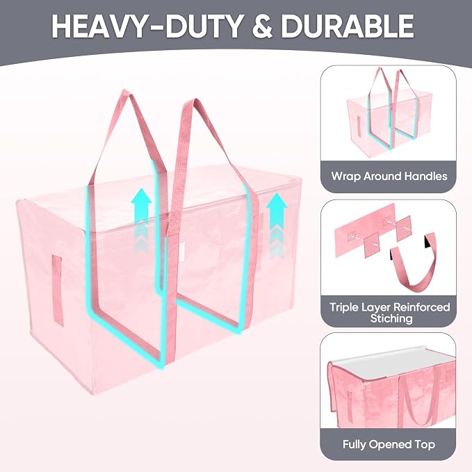 TICONN 8 Pack Extra Large Moving Bags Heavy Duty - Image 3