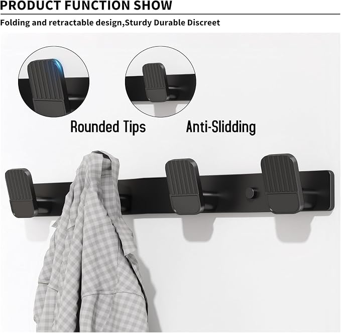 Coat Rack Wall Mount Coat Hooks - Image 4