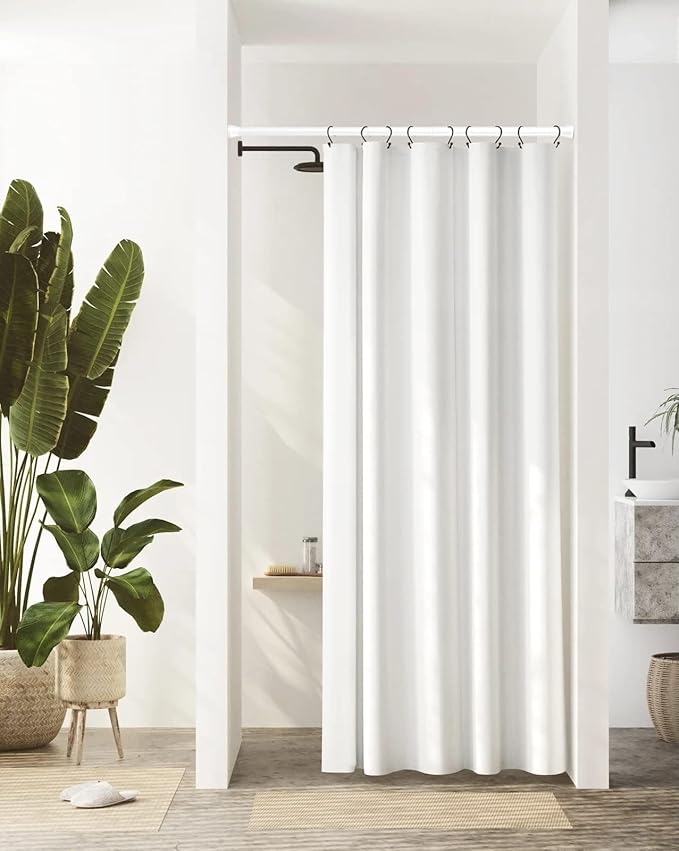 AIZESI 2PCS Shower Curtain Rod 43 to 73 Inch Adjustable No Drilling, No Slip - Image 6