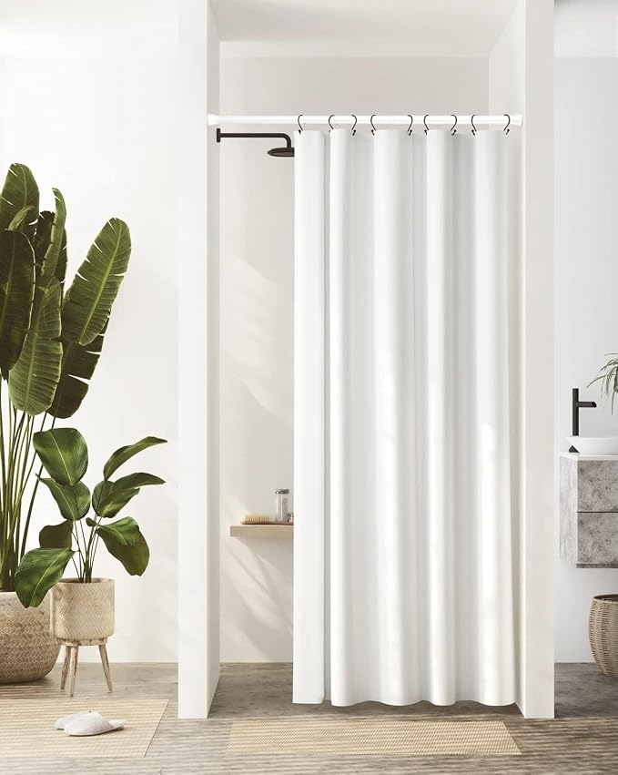 AIZESI Shower Curtain Rod 43 to 73 Inch Adjustable No Drilling, No Slip - Image 6