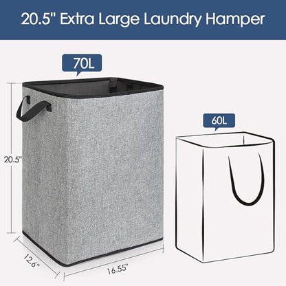SNIGJAT Clothes Laundry Hamper for Bedroom, Lightweight Dirty Clothes College - Image 2