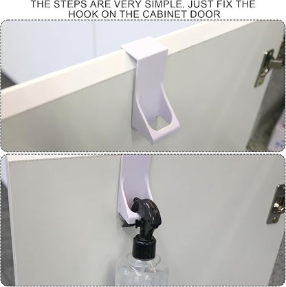 4pcs Spray Bottle Hanging Rack, Wall Mount Spray Bottle Hook Fit Door Cabinet - Image 3