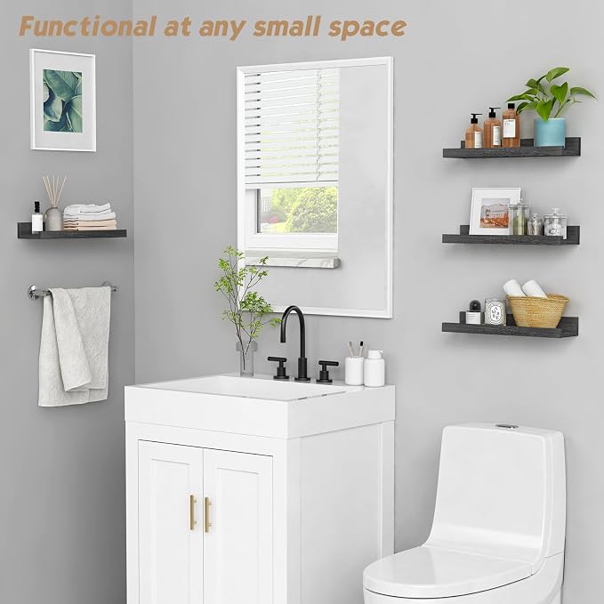 Forbena Black Picture Ledge Shelf, Floating Shelves - Image 5