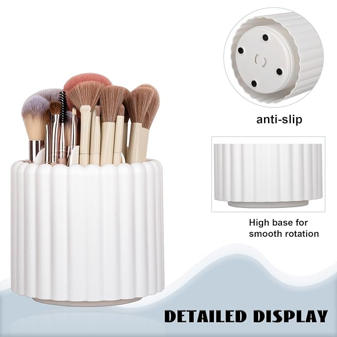 Anyoifax 360 Rotating Makeup Brush Holder 7 Slots Make Up Brush Organizer - Image 7