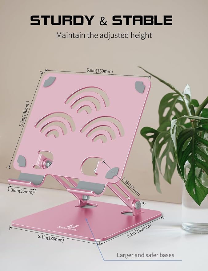 Adjustable Tablet Stand for Desk, Premium Aluminum Holder for iPads, and All - Image 5