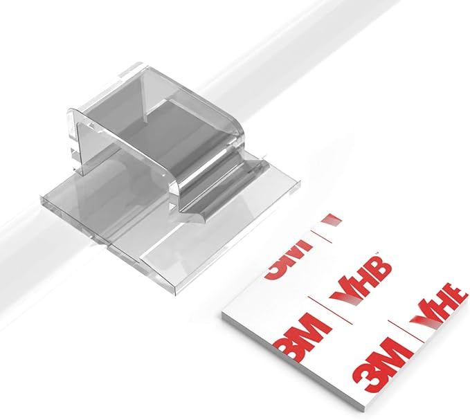 Cable Clips with Strong Self-Adhesive, XIAOXI R Shape Cable Management TV PC by ProfessionalCableManager