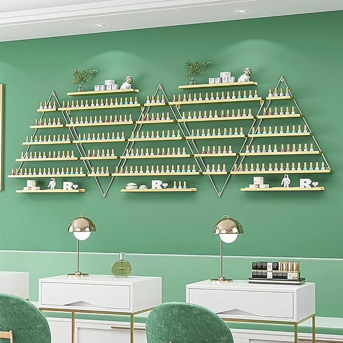 Wall Mounted Shelf Nail Polish Bottle Display Rack, Triangular Essential Oil - Image 4