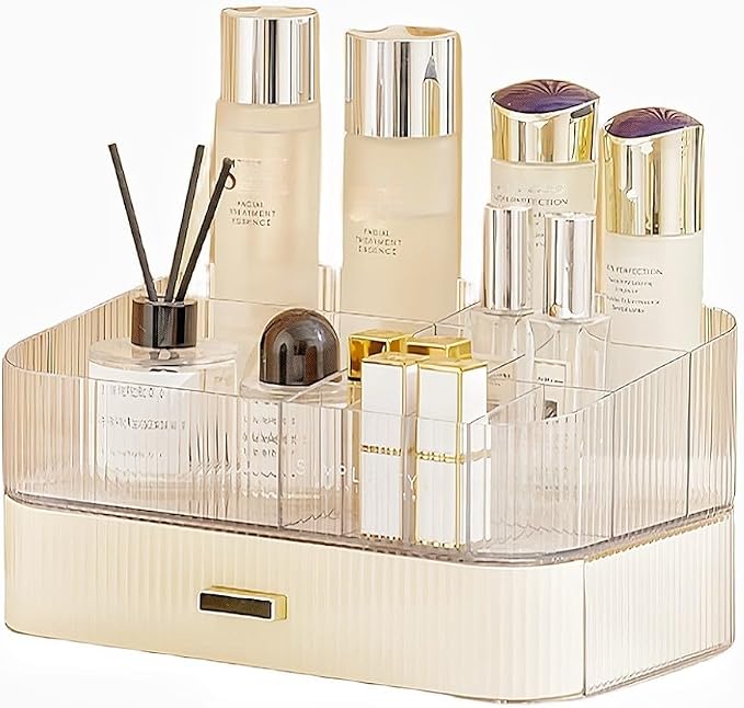 Makeup Organizer with Drawers Stackable Skincare Cosmetic Makeup organization by PLINJOY