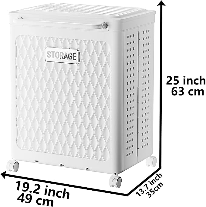 WESAPPINC 55L Collapsible Large Laundry Hamper, Plastic Laundry Basket - Image 3