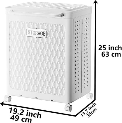 WESAPPINC 55L Collapsible Large Laundry Hamper, Plastic Laundry Basket - Image 3