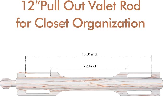 FIRJOY 12" Valet Rod for Closet Pull Out - Image 3