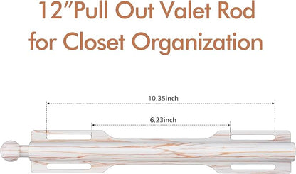 FIRJOY 12" Valet Rod for Closet Pull Out - Image 2