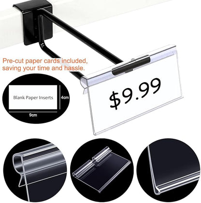 50PCS Basket Bin Labels Clip On, ChanQnTon Clear Plastic Label Holders - Image 3