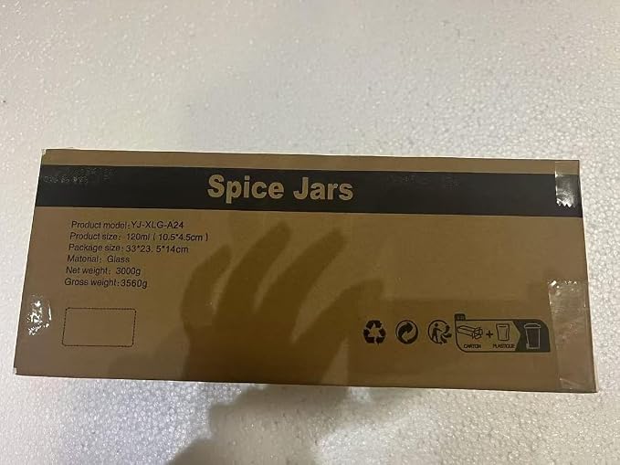 Spice Jars with Label, Square Spice Containers with 304 Labels and Shaker - Image 11