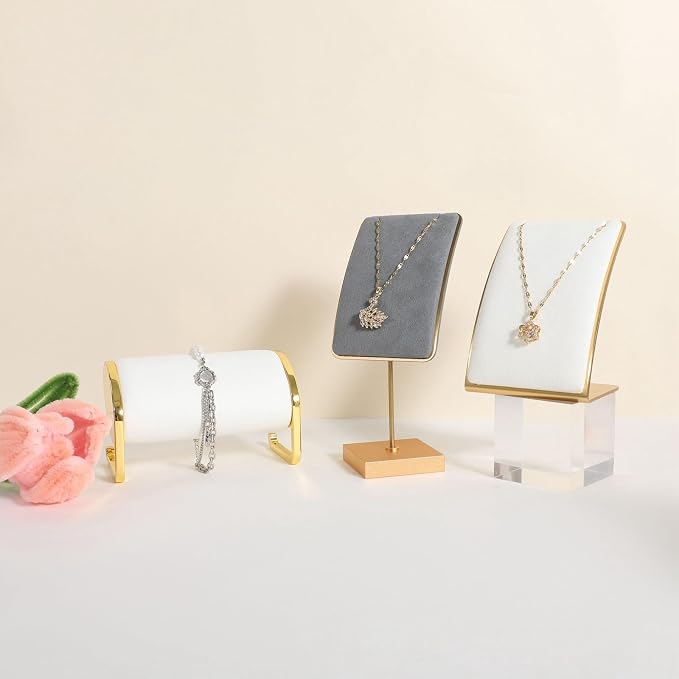 GemeShou Grey velvet necklace display stands - Image 7