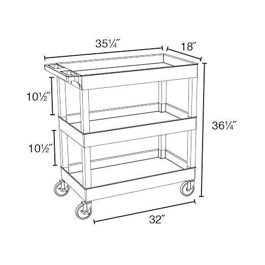 LUXOR EC112HD-B Multipurpose Utility Tub Cart - Image 3