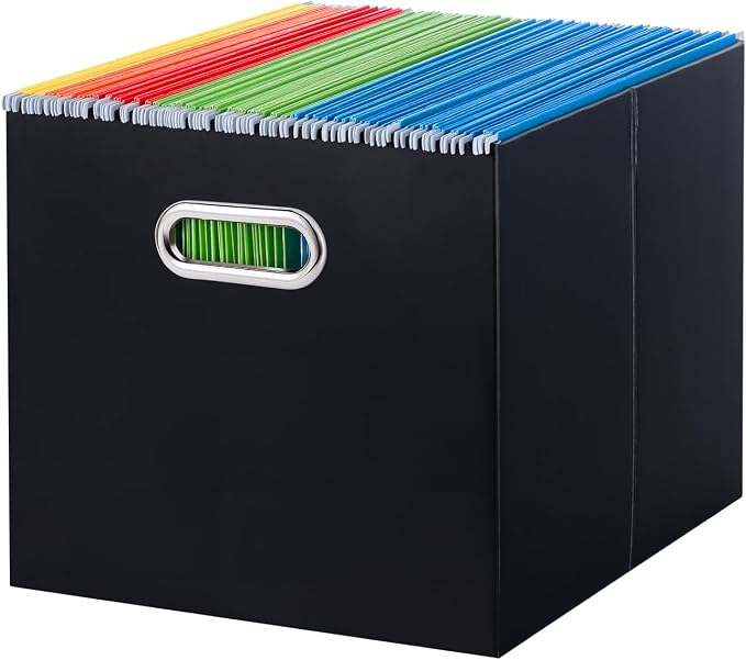 Portable Collapsible Cardboard File Box by Oterri