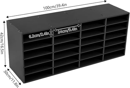 Mail Sorter Organizer, 24 Compartments Mailbox - Image 6