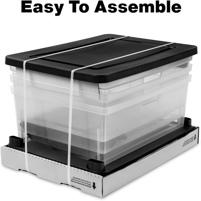 Wide 3 Drawer Tower Plastic Storage Organizer - Image 4
