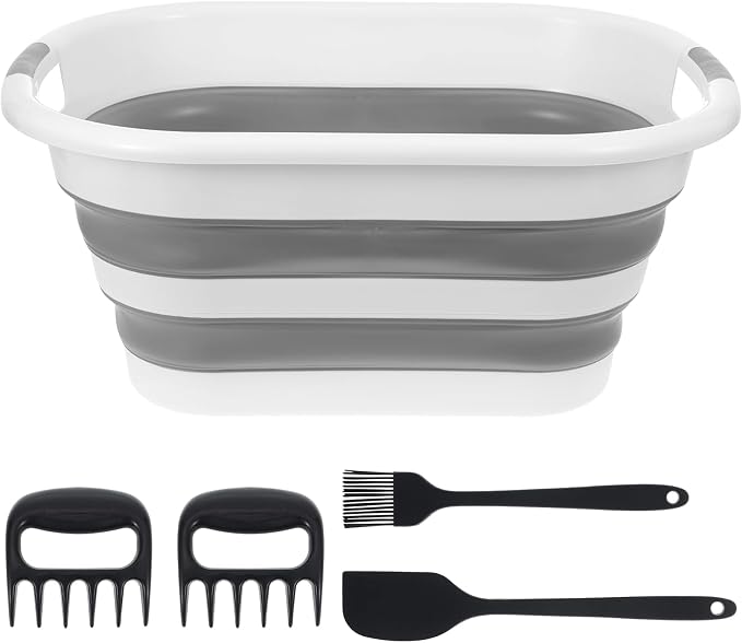 30L Collapsible BBQ Prep Tub, Outdoor Camping Grilling Tools Set by Unknown