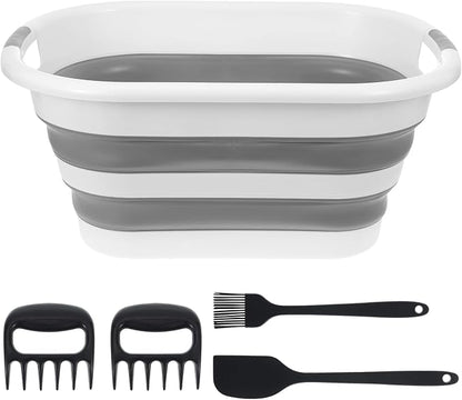 30L Collapsible BBQ Prep Tub, Outdoor Camping Grilling Tools Set by Unknown
