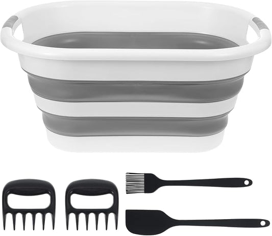 30L Collapsible BBQ Prep Tub, Outdoor Camping Grilling Tools Set by Unknown