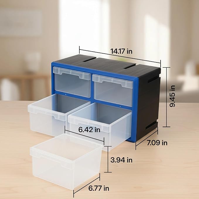 NORTHSKY 4-Drawer Plastic Drawer Storage Cabinet - Image 2