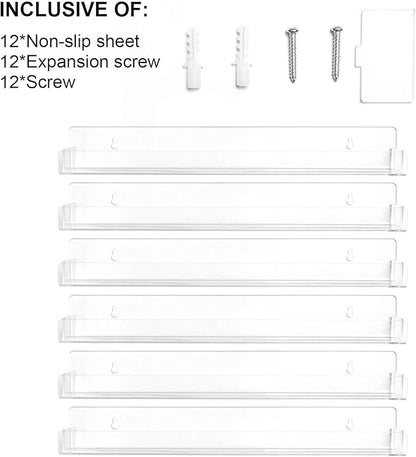 BTremary 15" Acrylic 6 Shelves Nail Polish Wall Mounted Holder Paint Organizer - Image 6