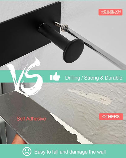 Hair Dryer Holder Wall Mount Matte Black Hair Dryer Holder - Image 4