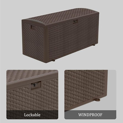 180 Pro Gallon Deck Box, Outdoor Storage Box Lockable, Waterproof - Image 6