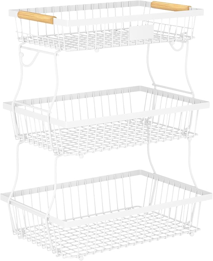 3 Tier Fruit Basket for Kitchen Counter by Unknown