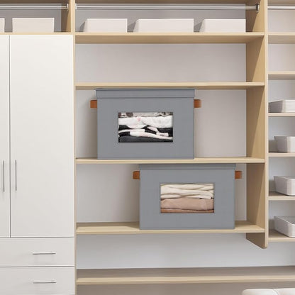Univivi Storage Bins with Lids Collapsible Foldable Closet Storage Boxes - Image 5