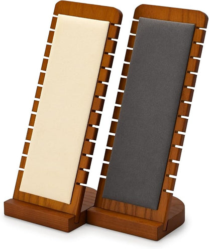 Oirlv Solid Wood Necklace Organizer Showcase Necklace Display Stand Jewelry - Image 5
