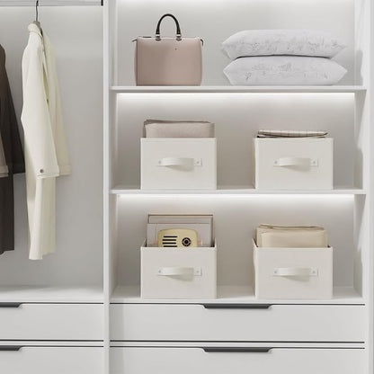 Fabric Storage Boxes for Shelves, 3 Pack Foldable Cloth Bins, Closet Organizers - Image 7