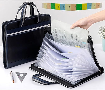 Canvas Expanding Files Organizer, Waterproof Accordion File Organizer - Image 2
