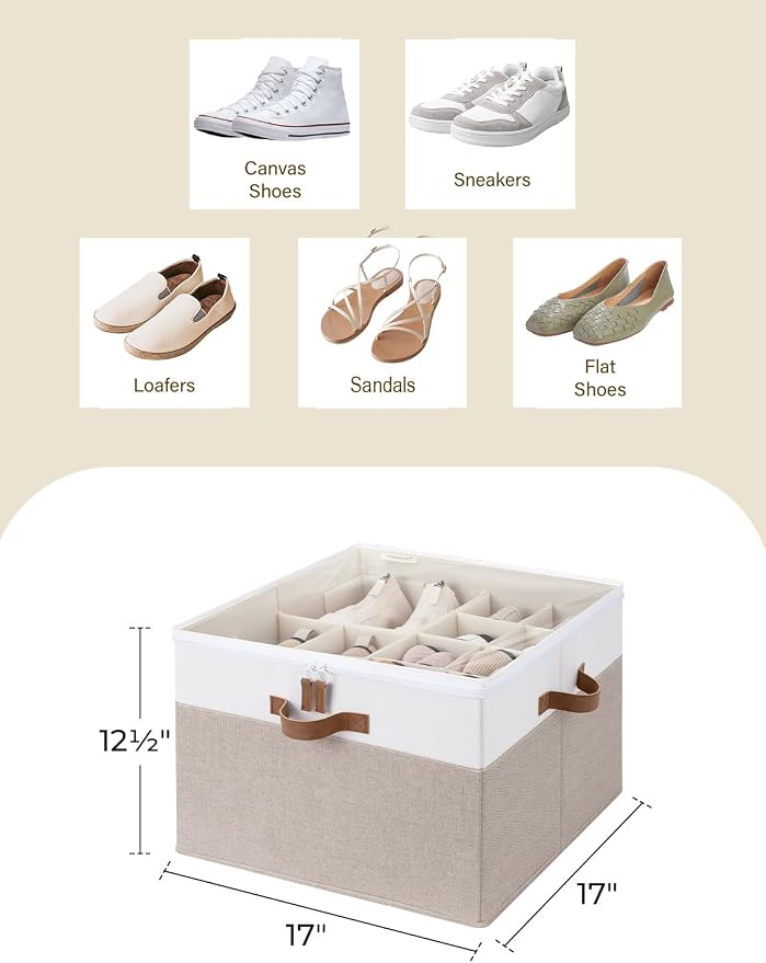 StorageWorks Shoe Organizer for Closet, Fits up to 16 Pairs, Shoe Cubby Storage - Image 3