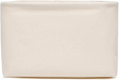 Foldable Storage Bins with Lids Cotton Canvas Rectangular Storage Box Ideal - Image 9