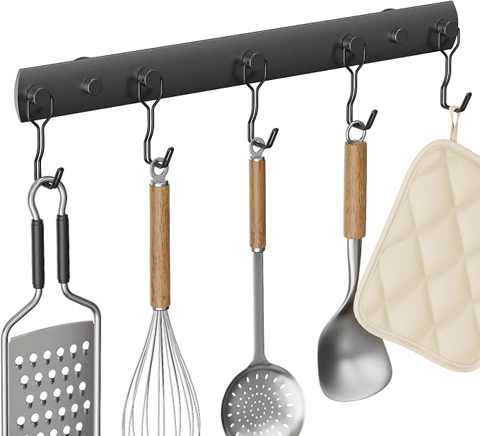Magnetic Grill Hooks, Heavy Duty Magnetic Utensil Rack by SKNOOYLIGHT
