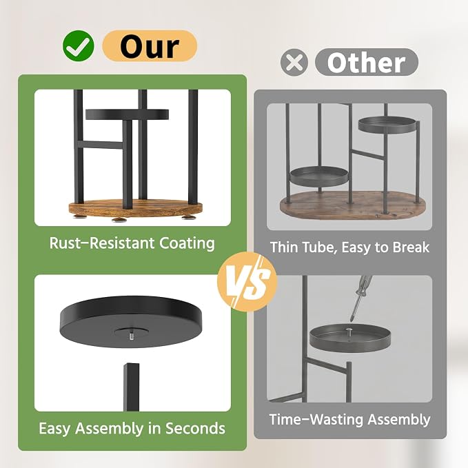 LASZOLA 4 Tier Metal Plant Stand - Image 4