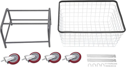 Laundry Cart, Steel Wire Laundry Cart, Laundry Basket - Image 6