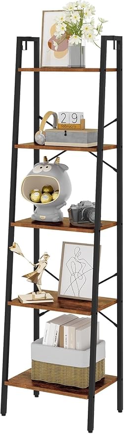 Hzuaneri Ladder Shelf, Freestanding Corner Storage Shelf | Bookcase - Image 7