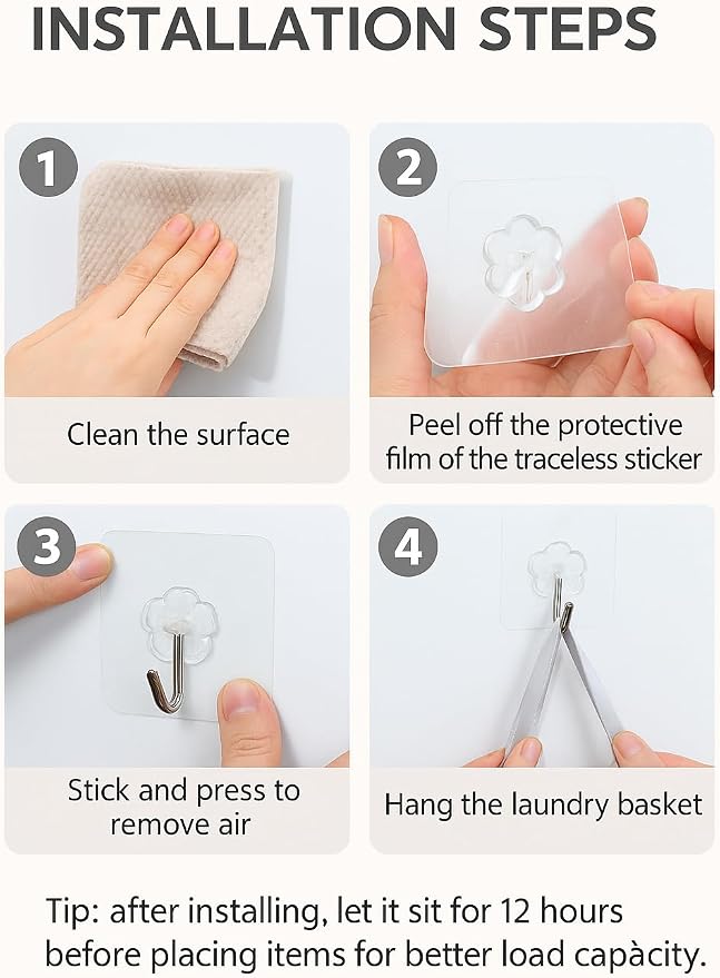2-Pack Collapsible Wall-Mounted Mesh Laundry Hamper – No-Drill Hanging Dirty - Image 7