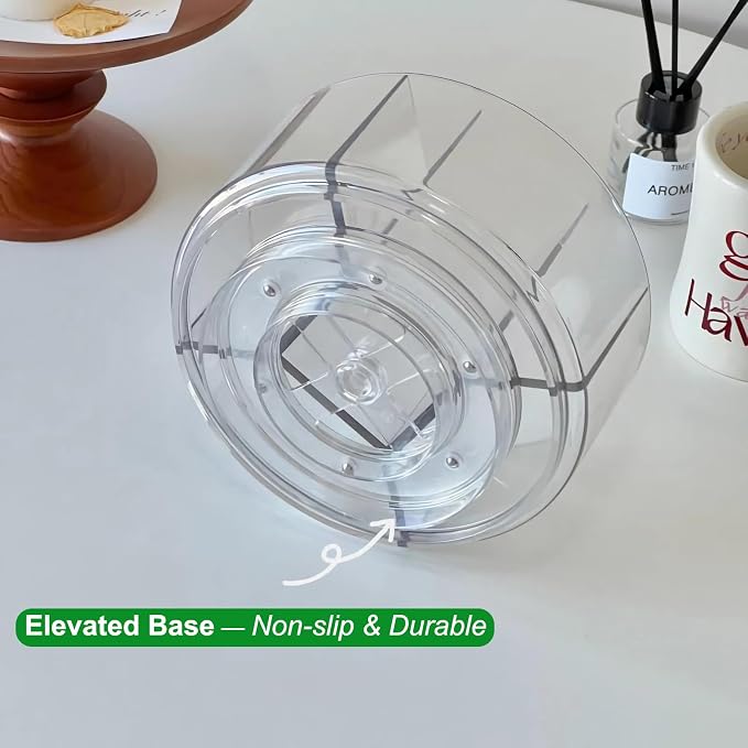 Taiuloo 360 Rotating Makeup Organizer, Lazy Susan Cosmetics Storage Turntable - Image 6