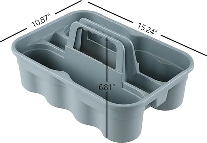6-Pack Plastic Cleaning Storage Caddy, Cleaning Supply Carry Caddy - Image 2