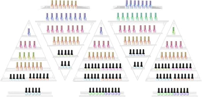 10PCS Triangular Nail Polish Racks, 5 Tiers Wall-Mounted Nail Polish Racks by Unknown