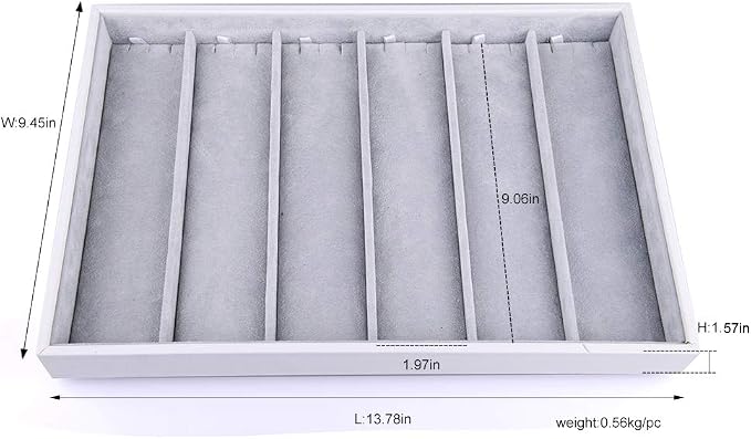 Oirlv Velvet Stackable Jewelry Tray Display Organizer, Necklace Pendant | Soft - Image 8