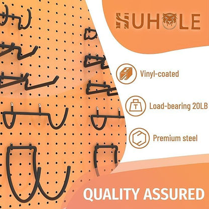 HUHOLE Pegboard Drill Holder, Peg Board Utility Hooks, 10 Pack Heavy Duty Peg - Image 5