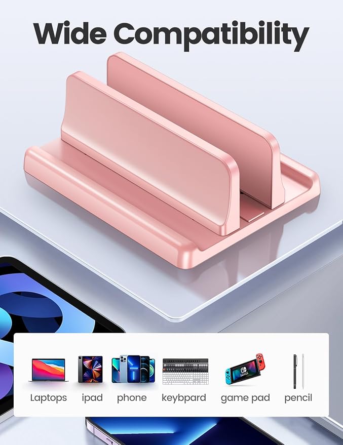 Vaydeer Vertical Laptop Stand Holder Plastic Adjustable Desktop Notebook Dock - Image 5